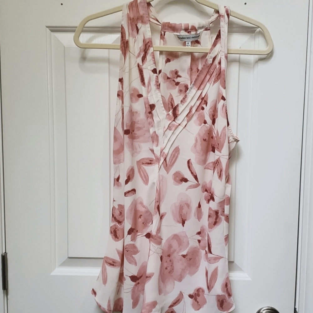 Pink flower blouse